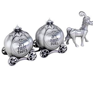 Pewter—my first tooth and curl keepsake boxes. “Fairy Tail Coach”. New in box.